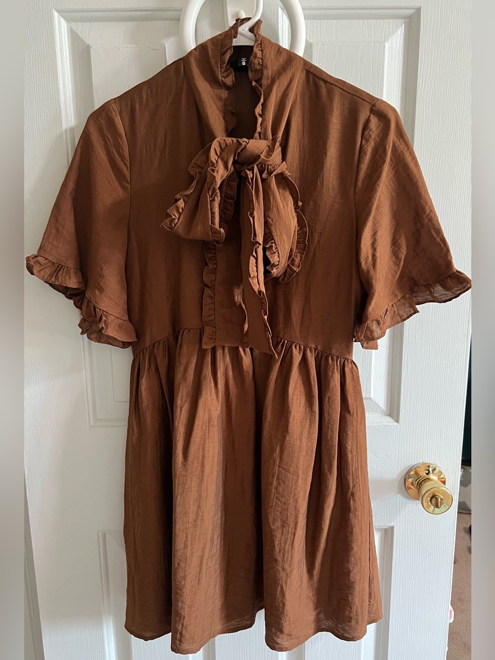 Heyson Cocoa Bow Tie Detail Mini Dress